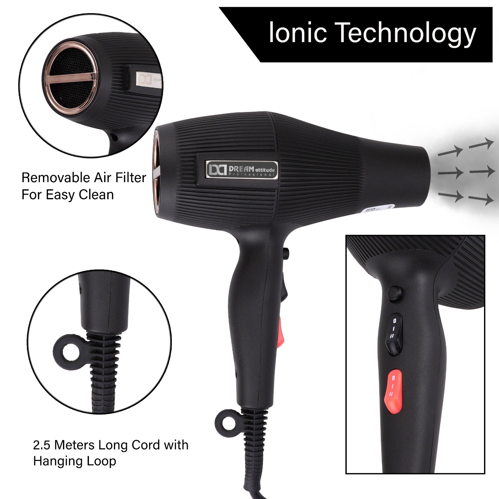 UNBREAKABLE HAIR DRYER [MODEL NO:7001] - Image 9 - NR Beauty World